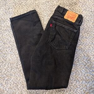 Levi's Men's 505 Black Jeans, 32Wx32L Great Condition 100% Cotton Denim